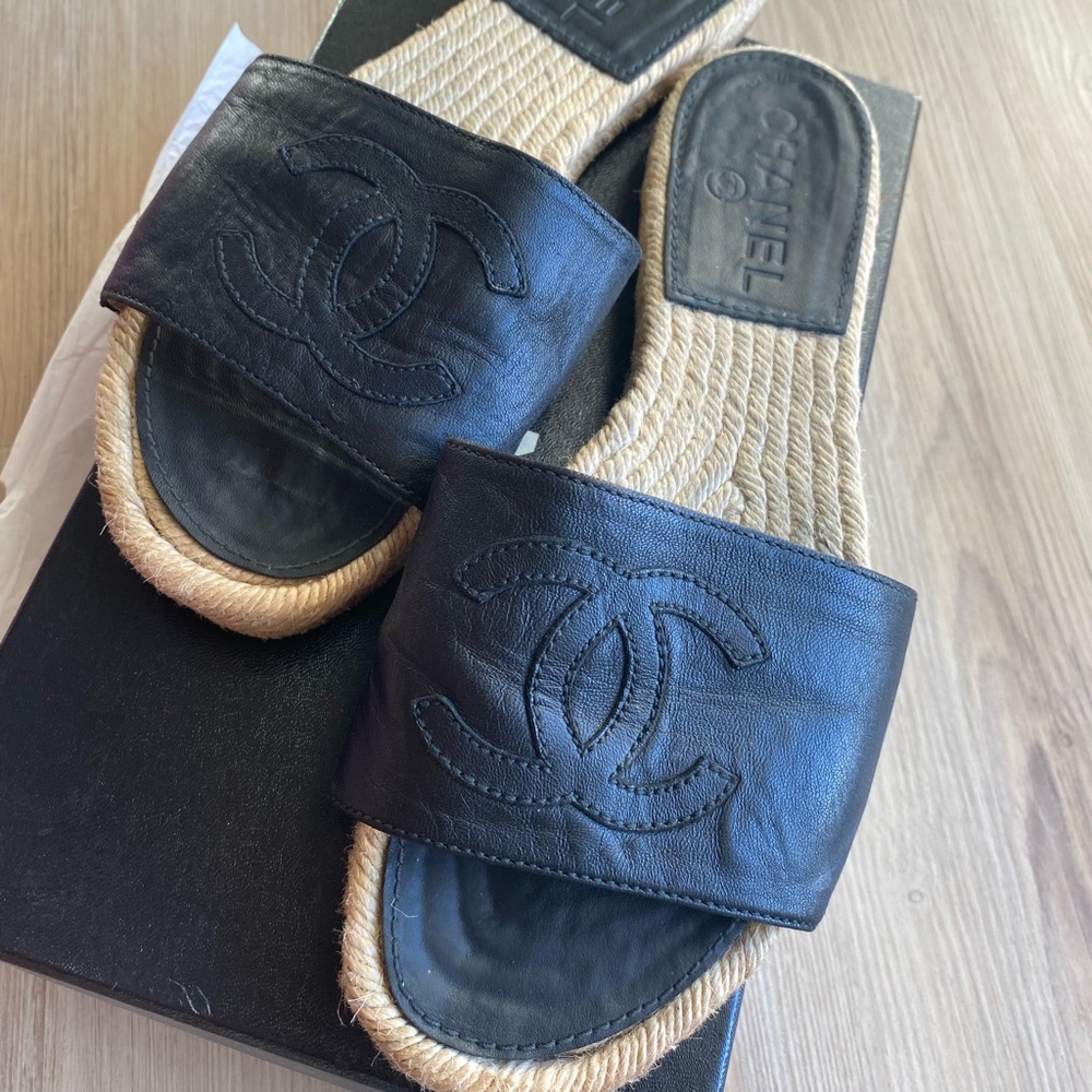 Chanel Espadrille Slide